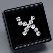 Brilliant! 1.80ct diamond cut diamond white Sapphire set