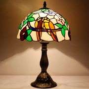 Tropical Birds Stained Glass Table Lamp