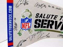 2022 Raiders Signed Salute to Service Football Pennant
