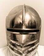 Medieval North Italian Bellows Face Visored Sallet Helmet