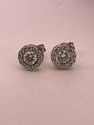 CERTIFIED BRAND NEW 14K WHITE GOLD DIAMOND STUDS