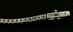 ELEGANT 14K WHITE GOLD LAB DIAMOND TENNIS NECKLACE
