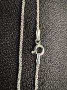 Italian Sterling Silver 925 Diamond Cut Margarita Chain 18" Necklace