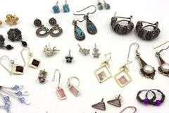 Vintage 925 sterling silver group lot of earrings