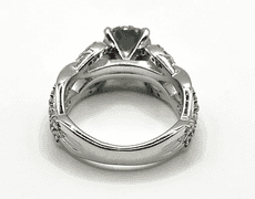 Dazzling 3.05 Ct 14 Kt White Gold Plated Lab Simulated Diamond Ring