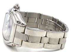 Cartier Roadster Silver Roman Numerals Dial Watch