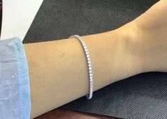 14K WHITE GOLD LAB DIAMOND BRACELET