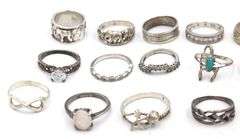 Group lot of Vintage 925 sterling silver rings