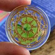 Real Four-Leaf Clover Good Luck Token
