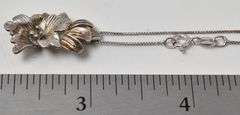 Flower Pendant Necklace in Sterling Silver