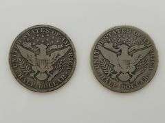 1912 D & 1913 S Barber Half Dollar, Circulated