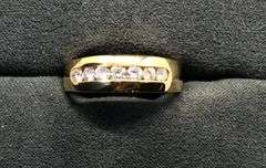 MEN’S 14K YELLOW GOLD NATURAL DIAMOND WEDDING BAND
