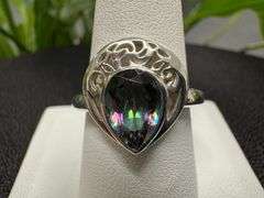 Sterling Silver Mystic Quartz Ring Size 10