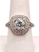 Sparkling 2.75 Ct White Ice Blue Simulated Diamond Ring.