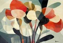 Abstract Flowers Giclee by Horacio