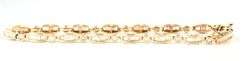 2.00ctw Baguette and Round Diamond Link Station Bracelet in 14K
