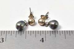 Pearl Dangle Earrings in Sterling Silver