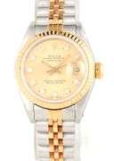 Rolex Datejust 69173, 26mm, Aftermarket Diamond Dial, Two Tone Ladies Watch