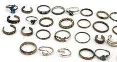 Vintage 925 sterling silver group lot of rings