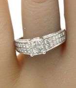 14kt White gold 1ctw Invisible set diamond ring