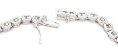 Jaw Dropping 29.00CTW Blue Topaz & 2.42CTW Diamonds on 14K White Gold Over Sterling Silver Necklace
