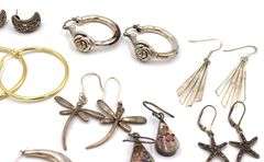 Group lot of Vintage 925 sterling silver earrings