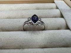 Sterling Silver Iolite Gemstone Ring Size 7