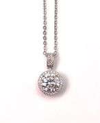 Stunning 2.23 Ct Vvs1 E-F Fire Moissanite Pendant w/Chain