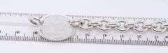 Tiffany & Co Oval Tag Necklace in Sterling Silver