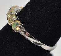 Opal Gemstone Ring in Sterling Silver