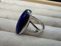 Sterling Silver Lapis Lazuli Gemstone Ring Size 10