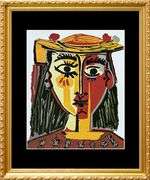Collectible Vintage Pablo Picasso, Bust of a Woman with Hat