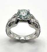 Dazzling 3.05 Ct 14 Kt White Gold Plated Lab Simulated Diamond Ring