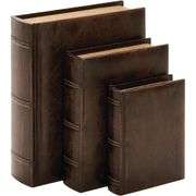 Set of 3 Book Style Wooden Boxes