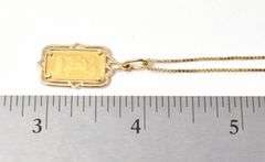 Sensational 1 Gram Gold Bar Pendant Necklace in 14K Yellow Gold