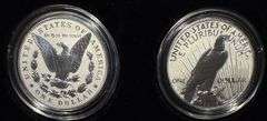2003 Morgan &Peace Dollar Reverse Proof Two Coin Set