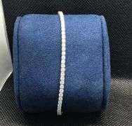 14K WHITE GOLD LAB DIAMOND BRACELET