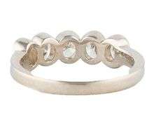 1.20ctw Oval Cut Diamond Five Stone Bezel Set Wedding Band Ring in 14K