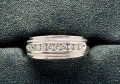 14K White Gold Round Brilliant Cut Diamond Ring