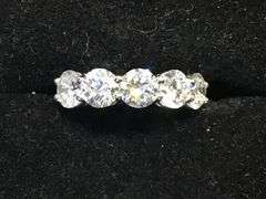 ENCHANTING 14K WHITE GOLD LAB DIAMOND WEDDING BAND