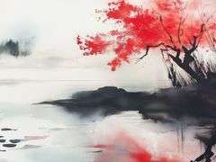 Japanese Mixed Media Artist Signed