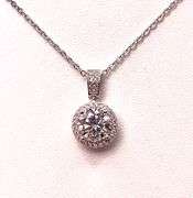 Stunning 2.23 Ct Vvs1 E-F Fire Moissanite Pendant w/Chain