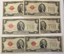 6 1928 G Red Seal US Notes