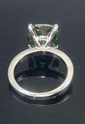 Sparkling 14 K White Gold Plate 5 Ct VVs1 Lab Simulated Diamond Ring