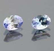 Gorgeous blue violet 1.64ct Tanzanite pair