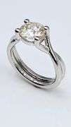 14 Kt White Gold Plated Sparkling 2.75 Ct White Lab Simulated Diamond Ring