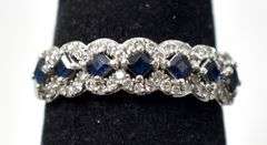 Darling Sapphire and Diamond Ring in 10K White Gold