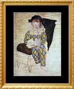 Collectible Vintage Pablo Picasso, Paul as Harlequin