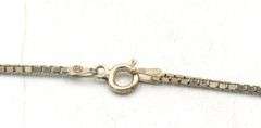 Vintage 925 sterling silver crystal pendant on Italian box chain
