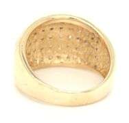 14kt Yellow gold 2ctw 5 row diamond wide band